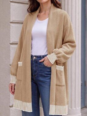 Womens Fall Oversized Cardigan Open Front Sweaters with Pockets |